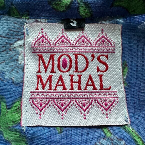 Mod's Mahal Floral Midi Dress Womens Size S Pockets Prairie Block Print Boho - Picture 6 of 11